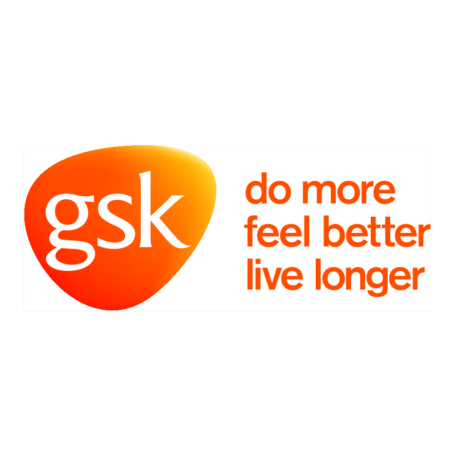 Glaxosmithkline Logo with tagline, do more feel better live longer