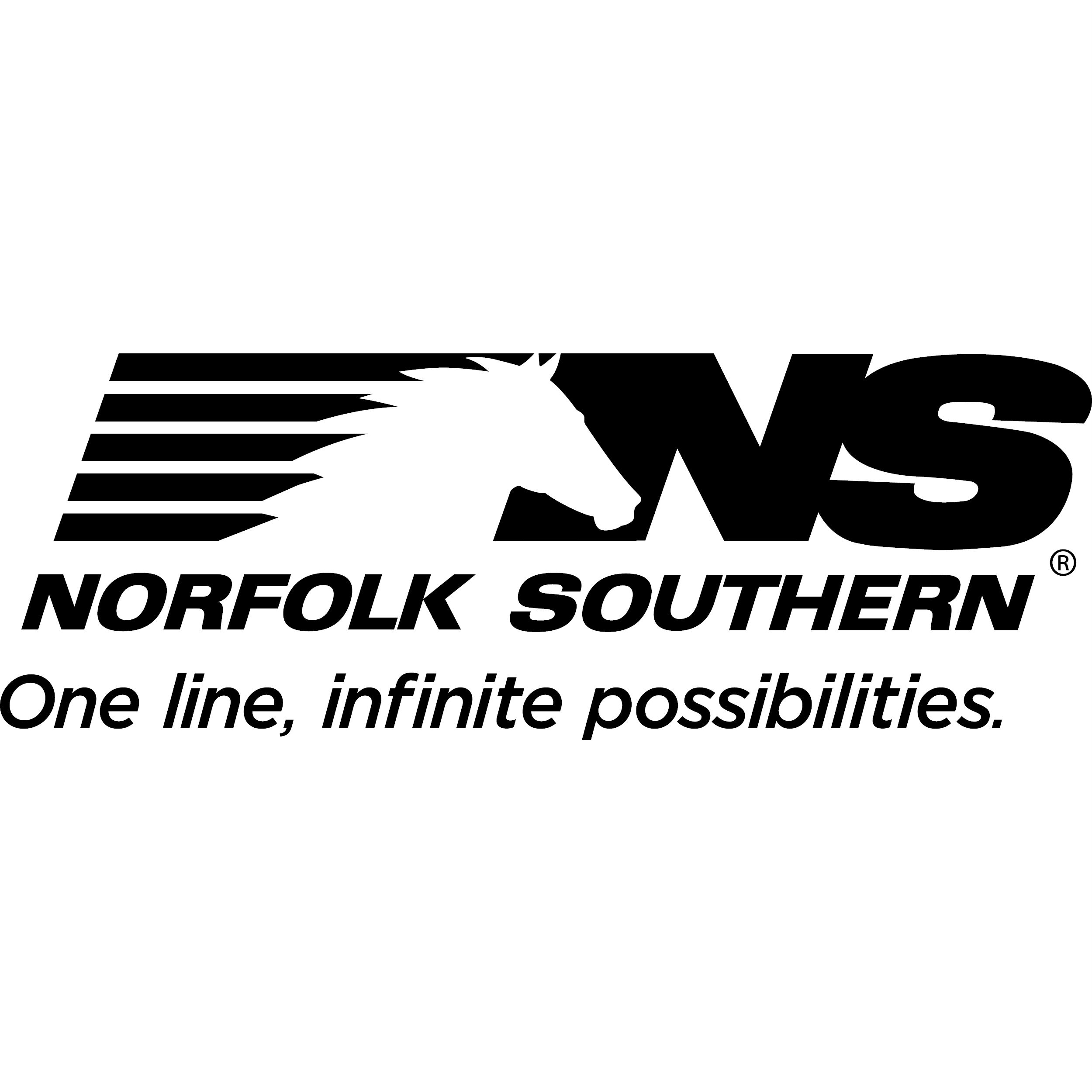 Norfolk Southern Corporation Logo with tagline one line, infinite possibilities
