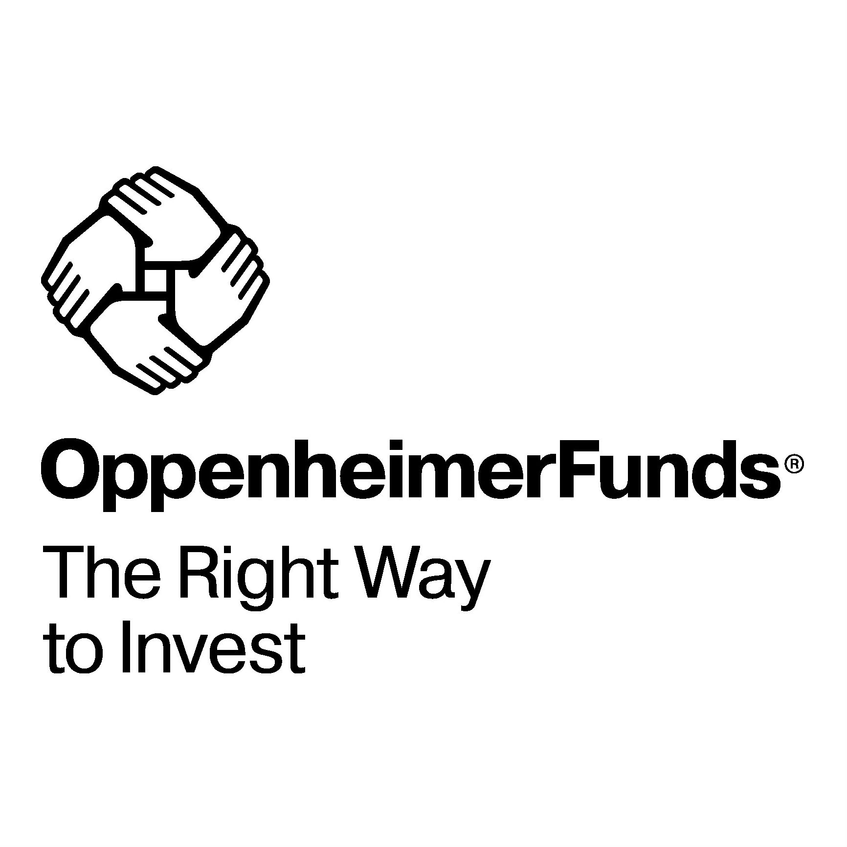 OppenheimerFunds, Inc. Logo with tagline The Right Way to Invest