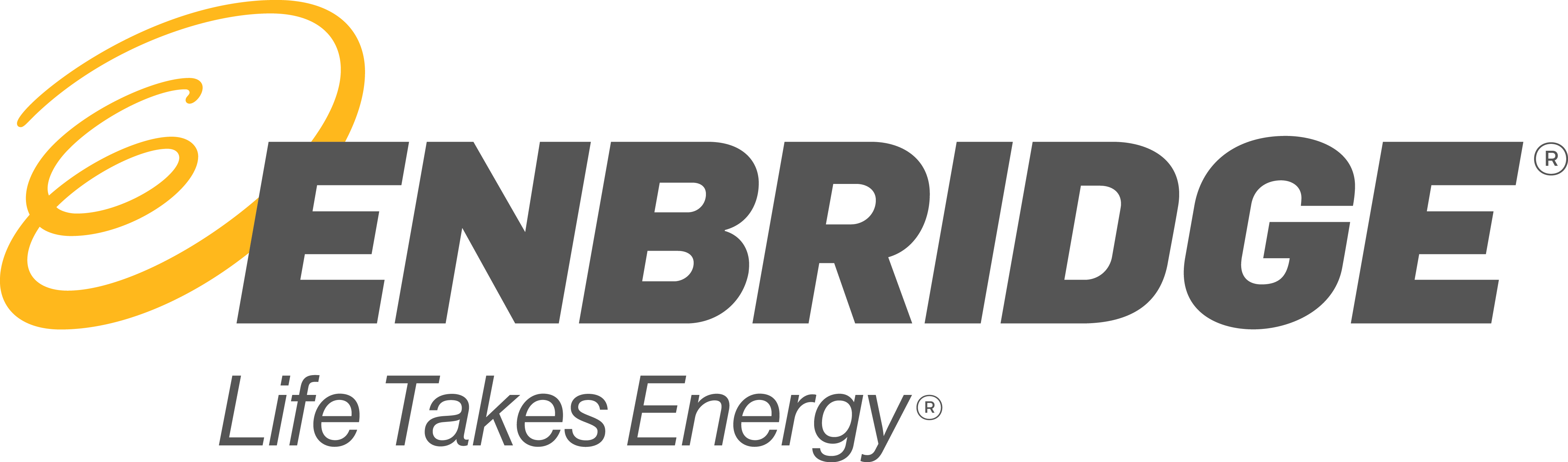 Enbridge logo. Life Takes Energy