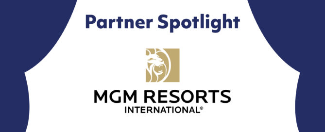 Partner Spotlight on MGM Resorts International. Navy curtains design.