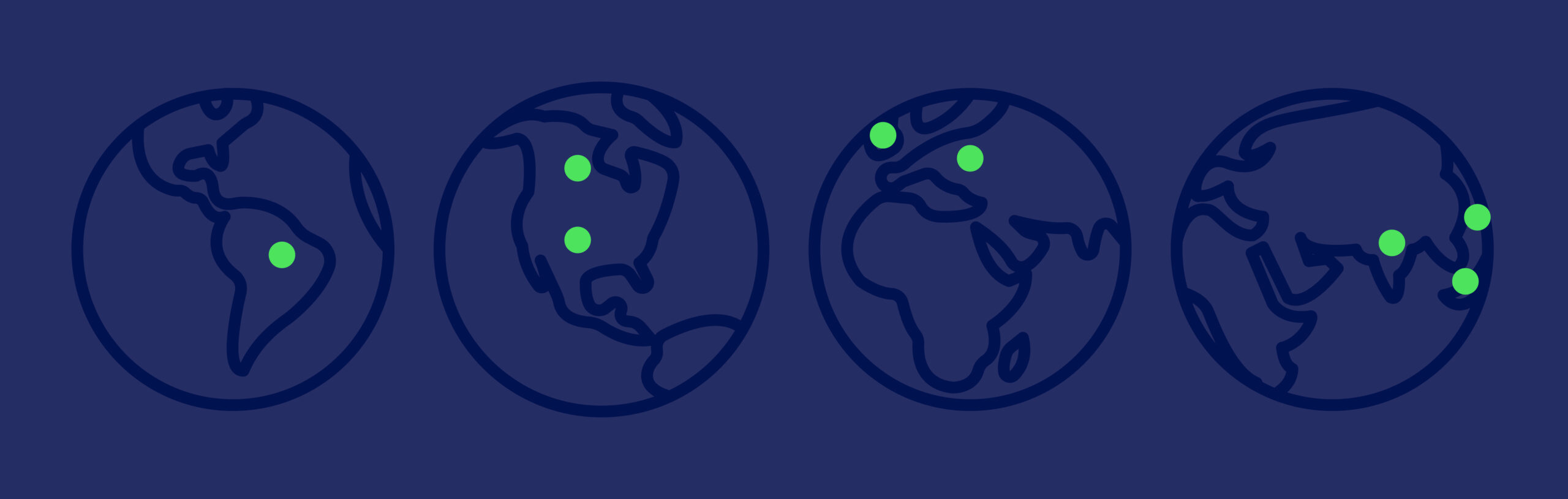 Globe icons with Brazil, Canada, Germany, India, Japan, Philippines, United Kingdom, and the United States highlighted.