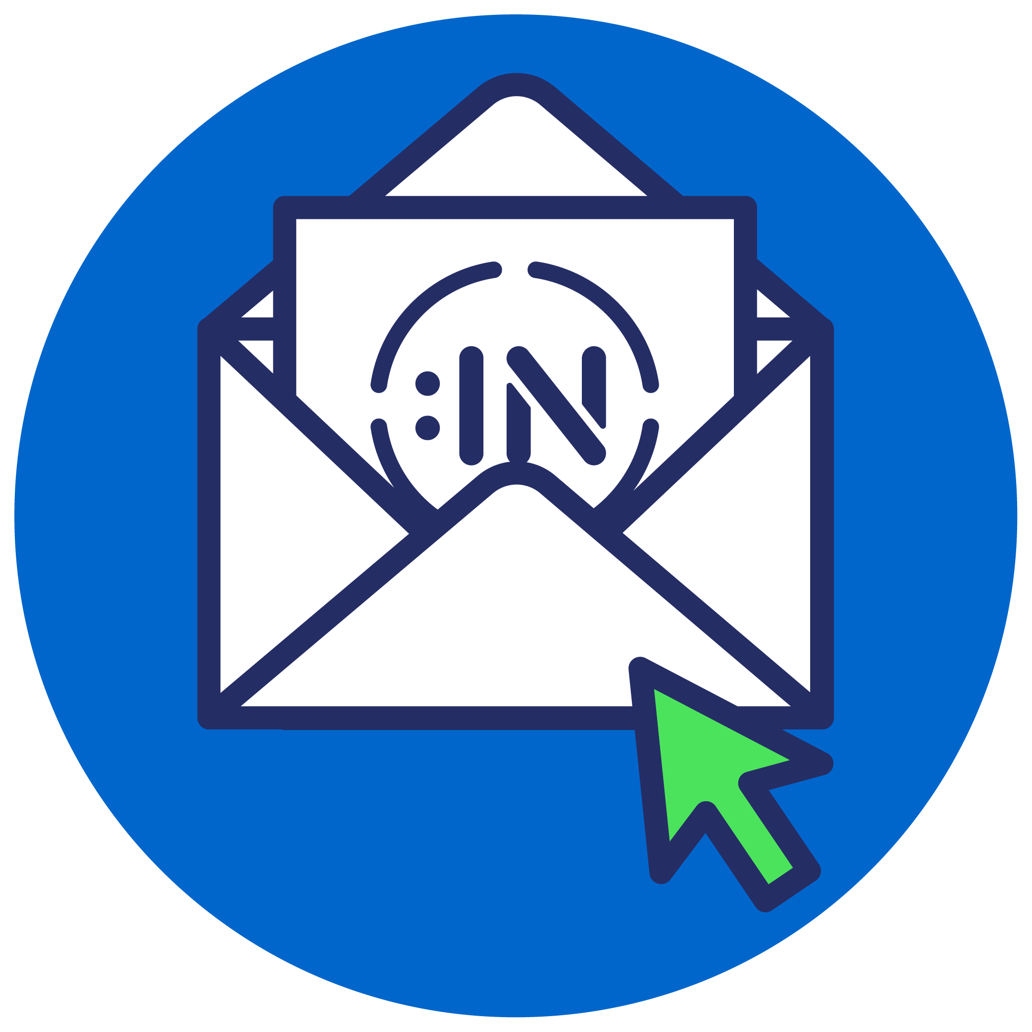 Disability:IN envelop with mail in it alongside a cursor icon.