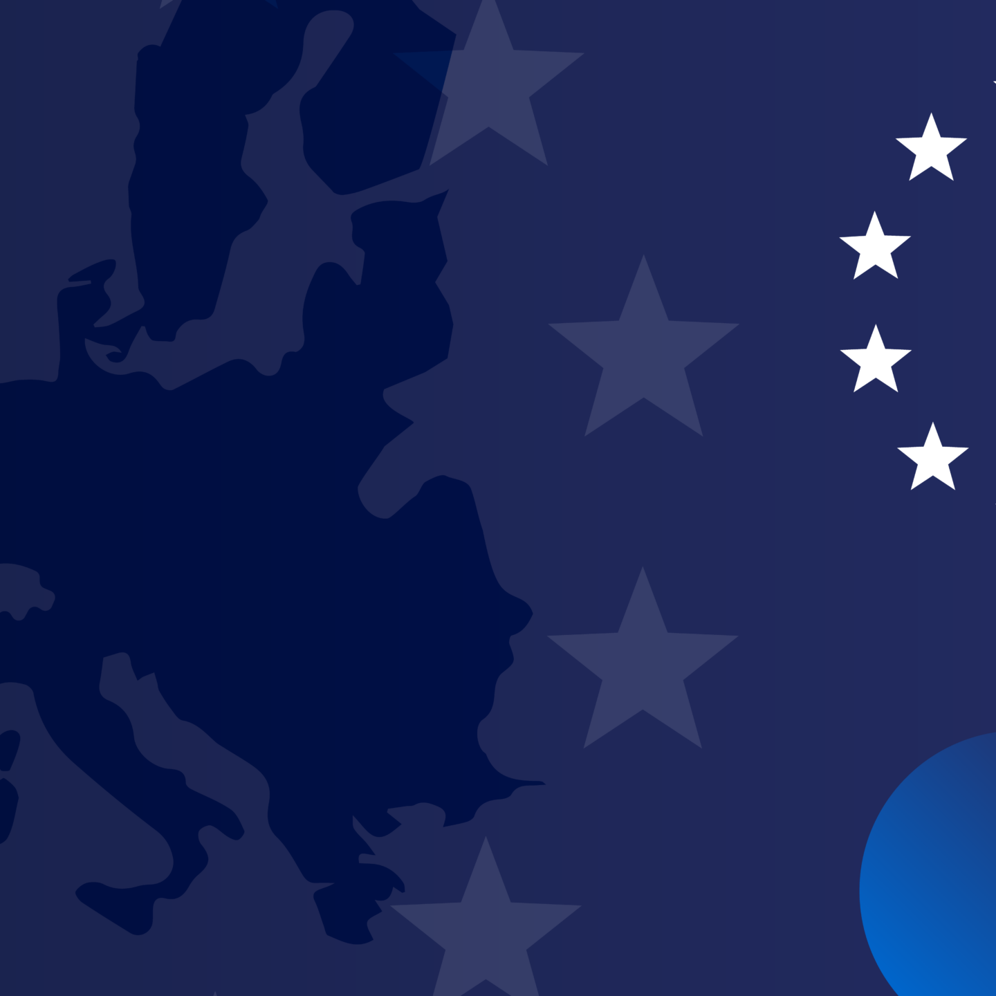 EU countries and star abstract navy background.