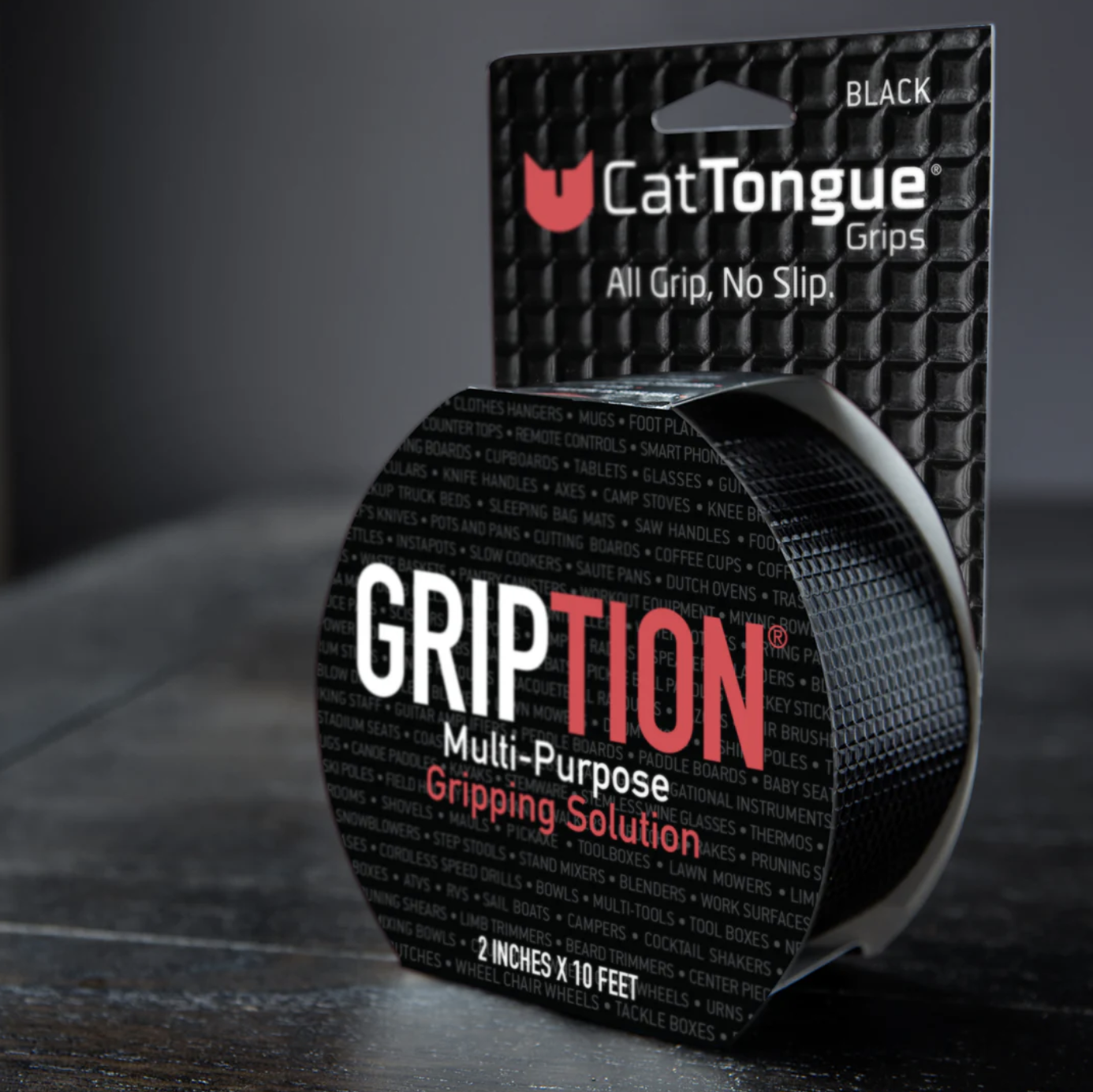 Cat Tongue Grips Gription Roll in Black.