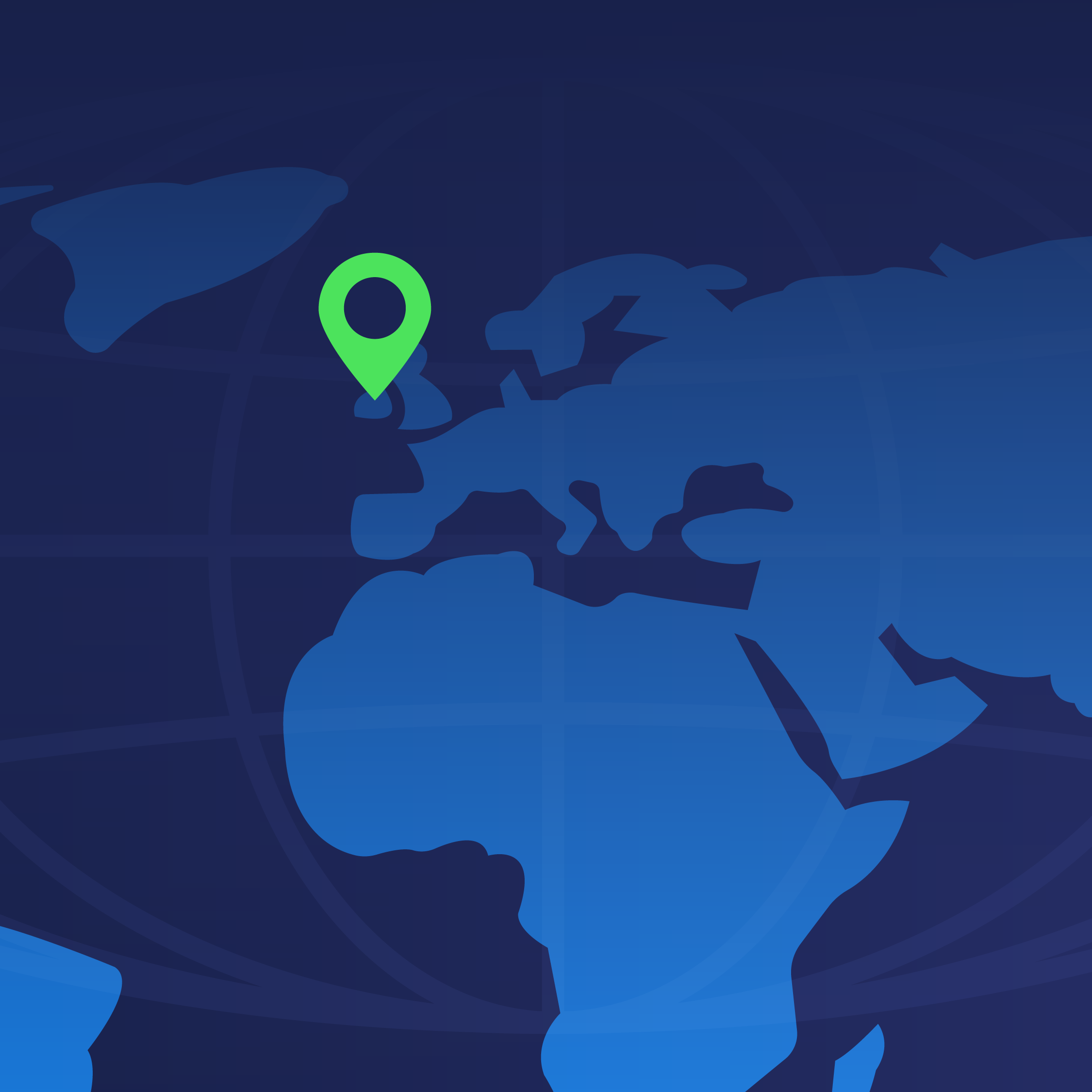 EMEA region of the globe with Ireland pinned on the map.